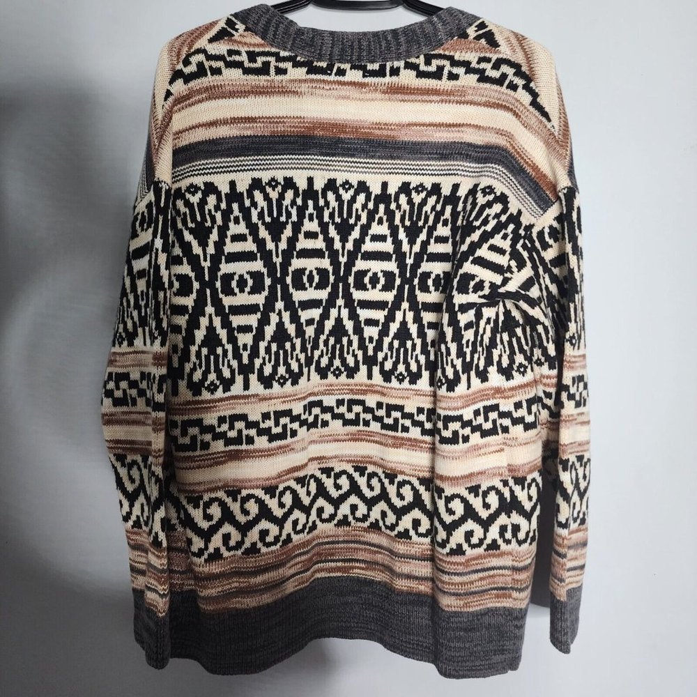 Lucky Brand Women's Blanket Pattern Cardigan Cotton Sweater Size Small NWT - Picture 2 of 11